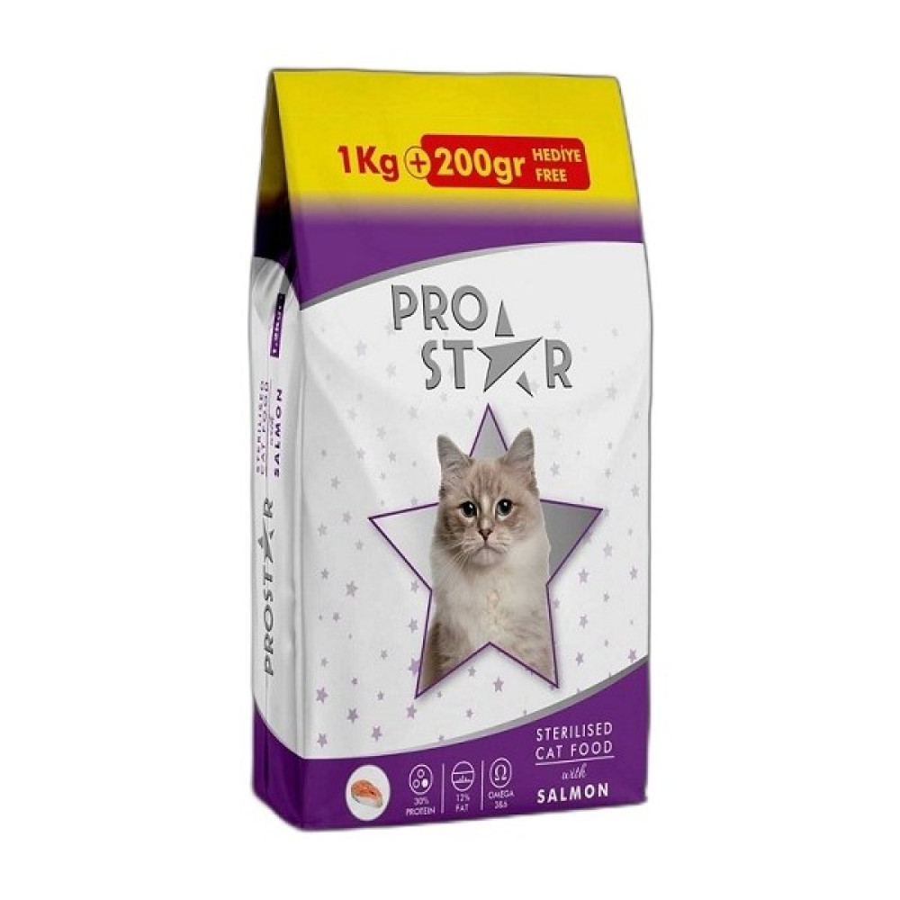 Pro Star Somon Balıklı Kısır Kedi Maması 1200GR Evcil Hayvan Ürünleri Fiyatı