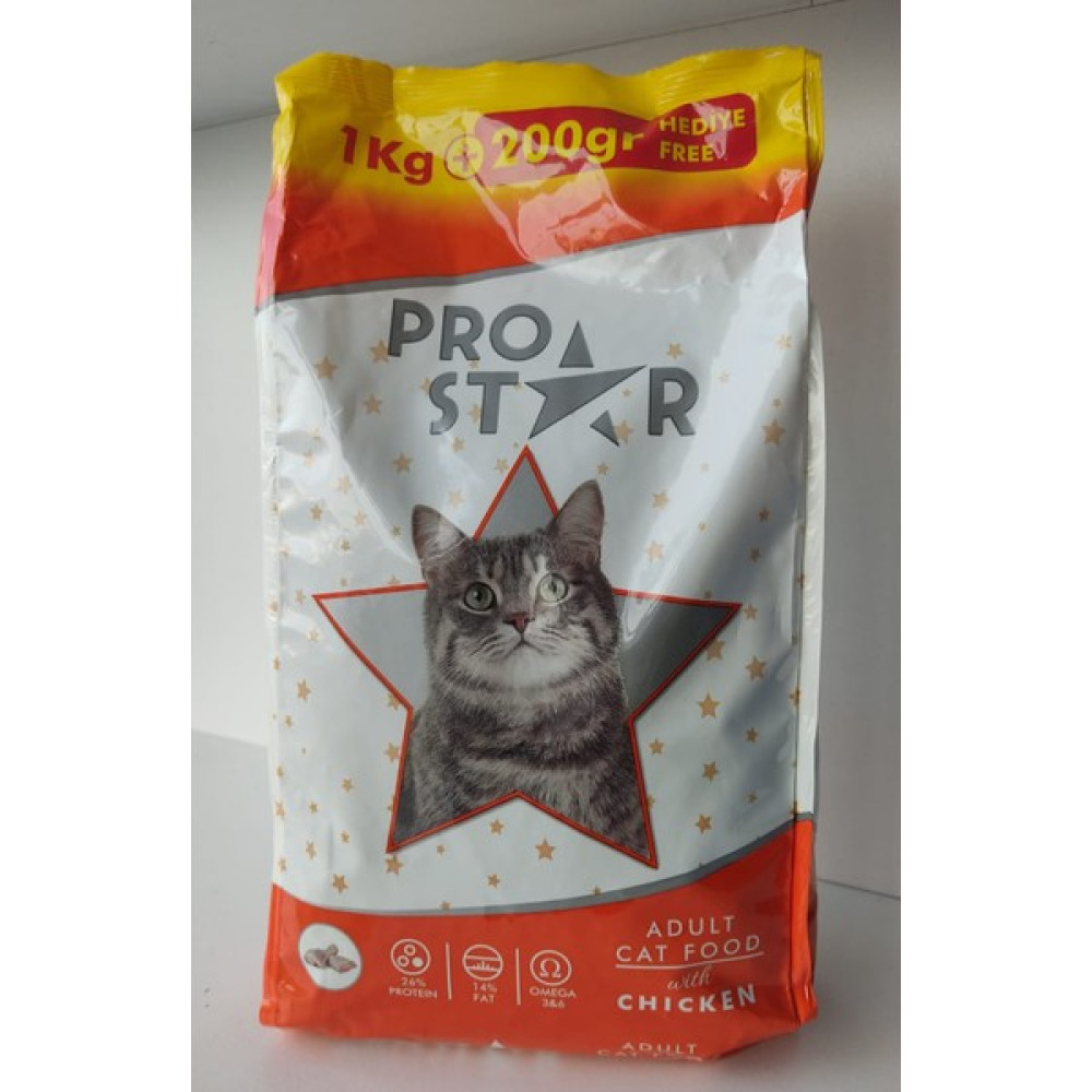 Pro Star Tavuklu Kedi Maması 1200 gr Evcil Hayvan Ürünleri Fiyatı