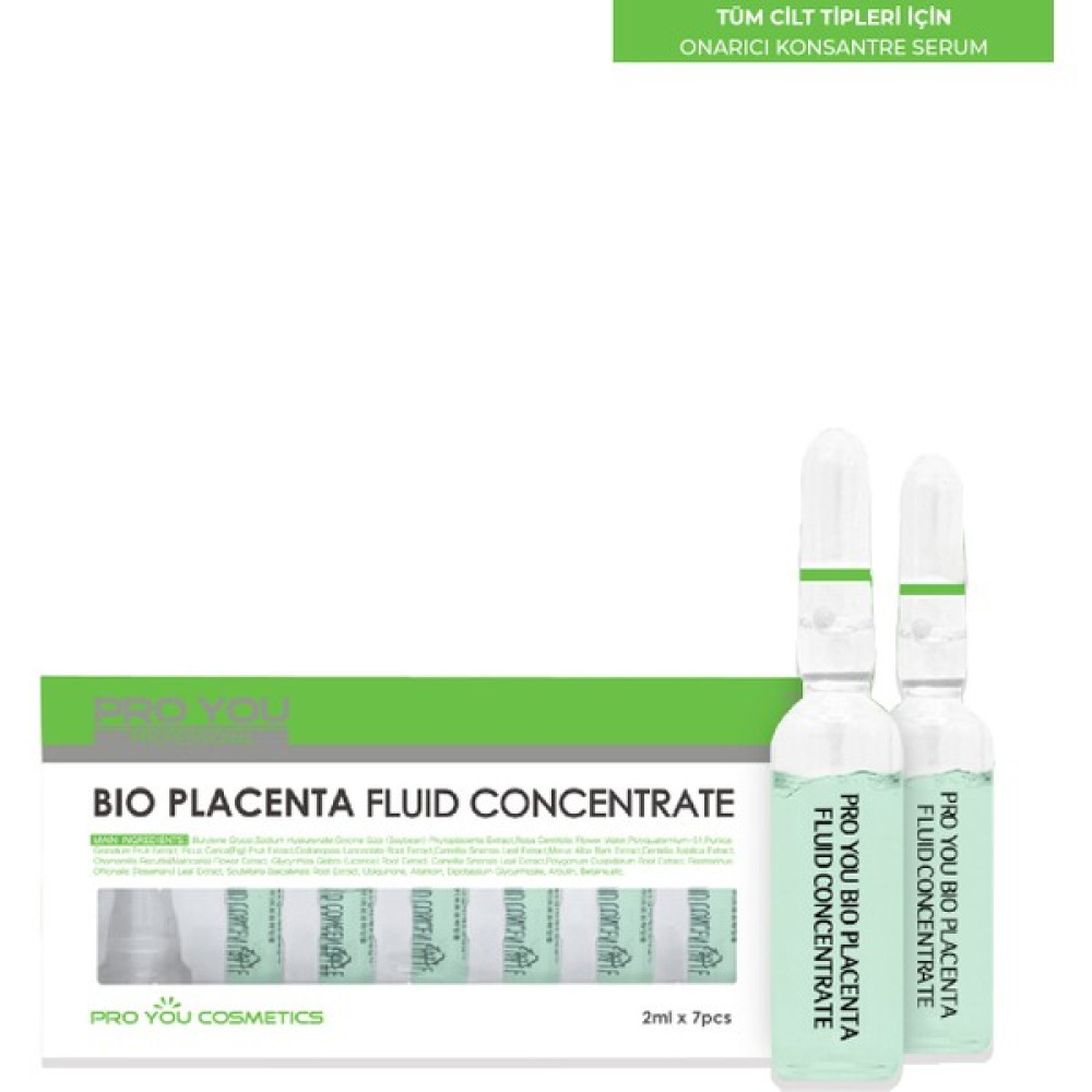 Pro You Cosmetics Placenta Concentrate Yeşil Çay ve Gül Suyu İçeren Onarıcı Ampul 2 ml x 7 Adet Anti-Aging / Yaşlanma Karşıtı Fiyatı