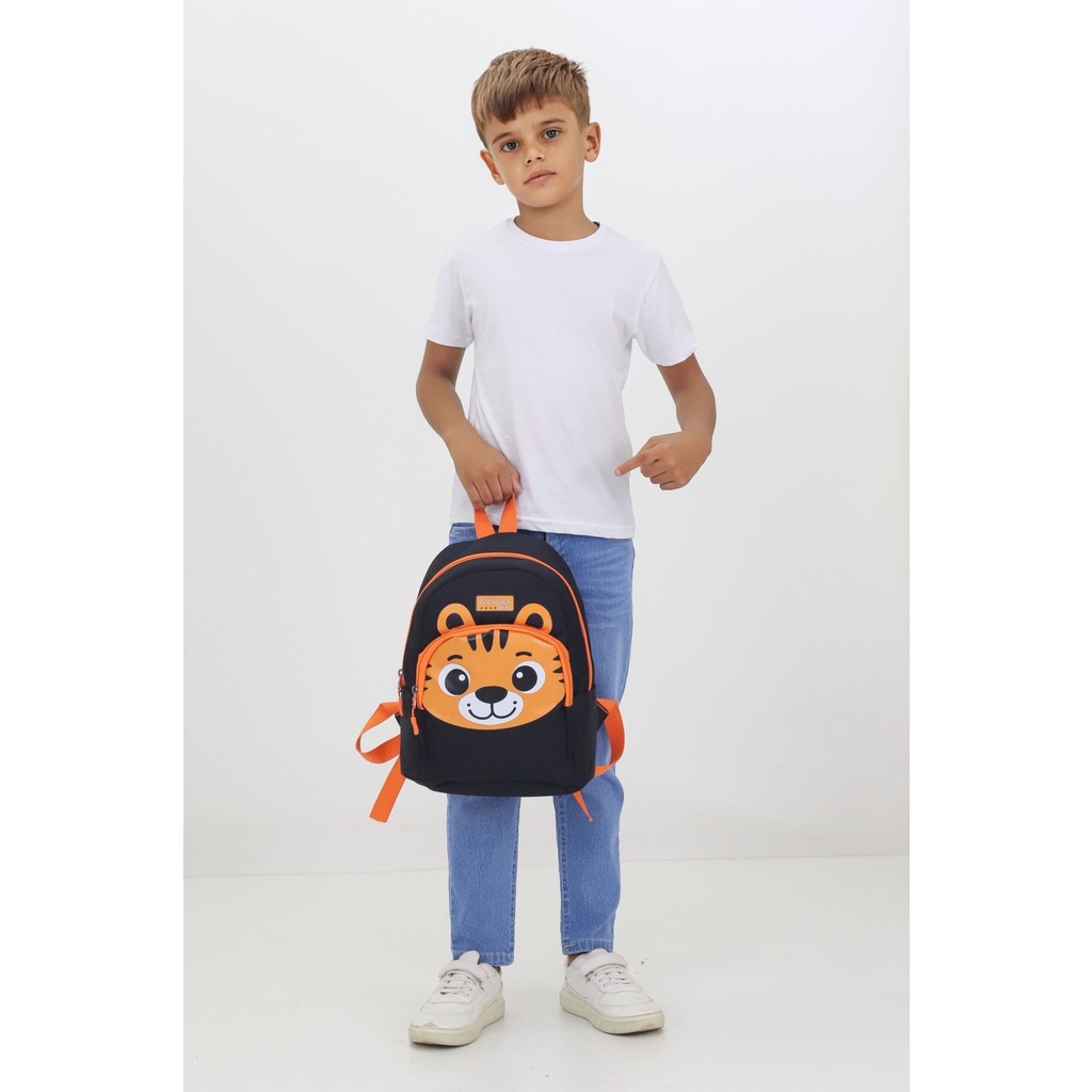 Probag Kaplan Figürlü Siyah Anaokulu Kreş Çantası 4 Bölmeli Erkek Çocuk Sırt Çantası Diğer Fiyatı