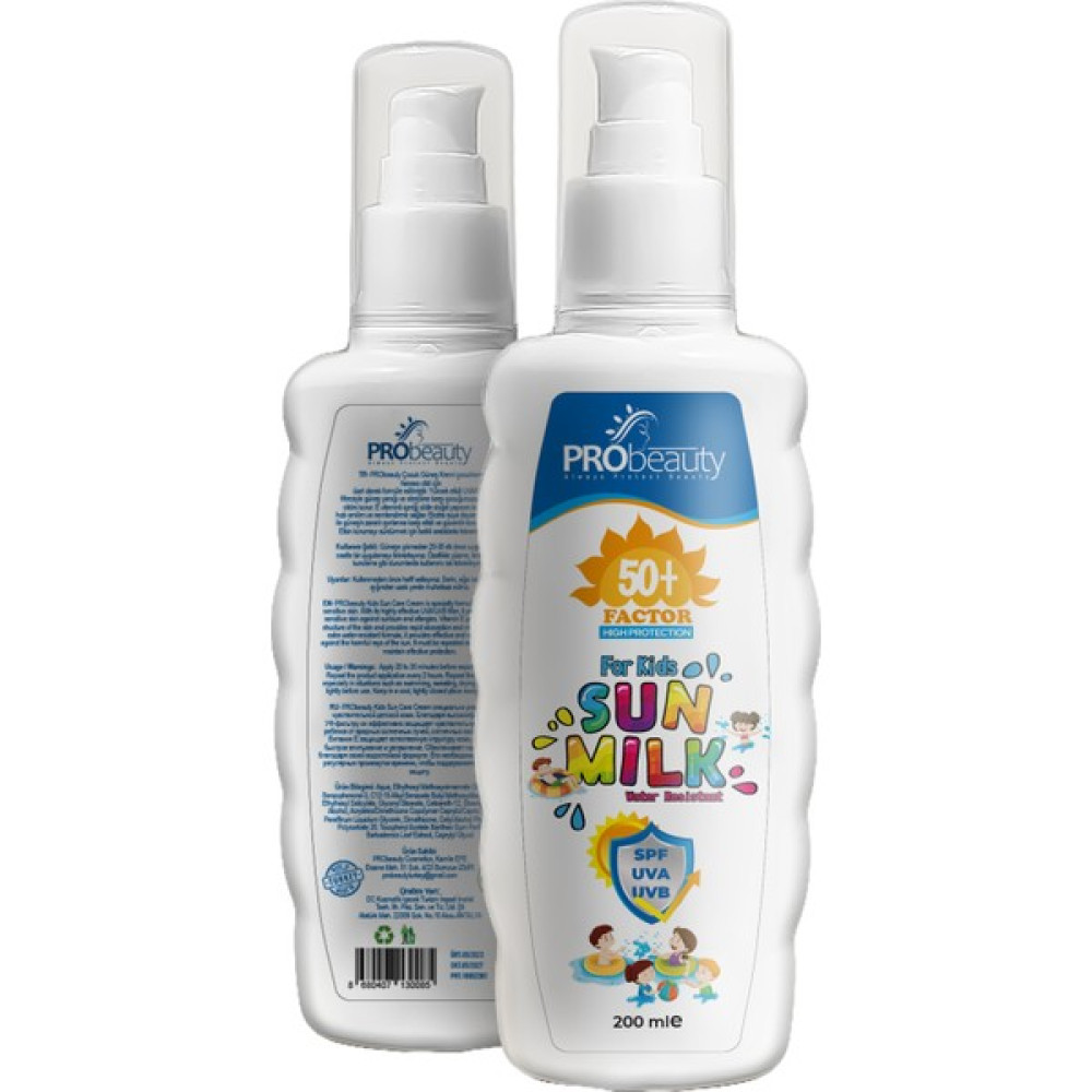 PRObeauty Sun Milk 50+ Spf Bebek ve Çocuk Güneş Kremi Çok Yüksek Korumalı 200 ml Güneş Kremleri ve Losyonları Fiyatı