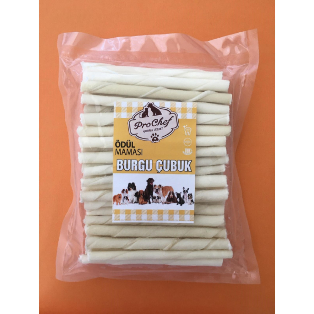 Prochef 100 Adet Beyaz Burgu Cubuk 500 Gr Kopek Kemigi & Odul Mamasi ( Dogal Sigir Derisi) Evcil Hayvan Ürünleri Fiyatı
