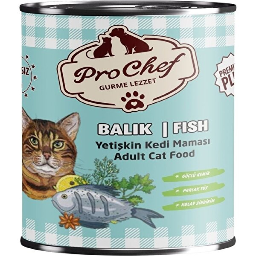 Prochef 12 Adet Premium Plus Yetişkin Kedi Maması | 415 gr Balık Etli Konserve Yaş Mama Evcil Hayvan Ürünleri Fiyatı