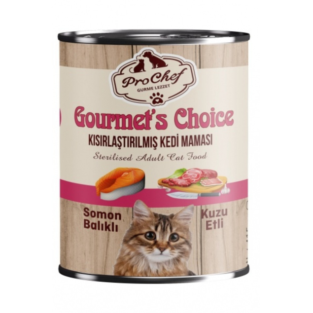 Prochef 24 Adet Gourmet's Choice Kisirlastirilmis Kedi Mamasi ( 415 Gr Somon & Kuzu Etli Konserve Yas Mama) Evcil Hayvan Ürünleri Fiyatı
