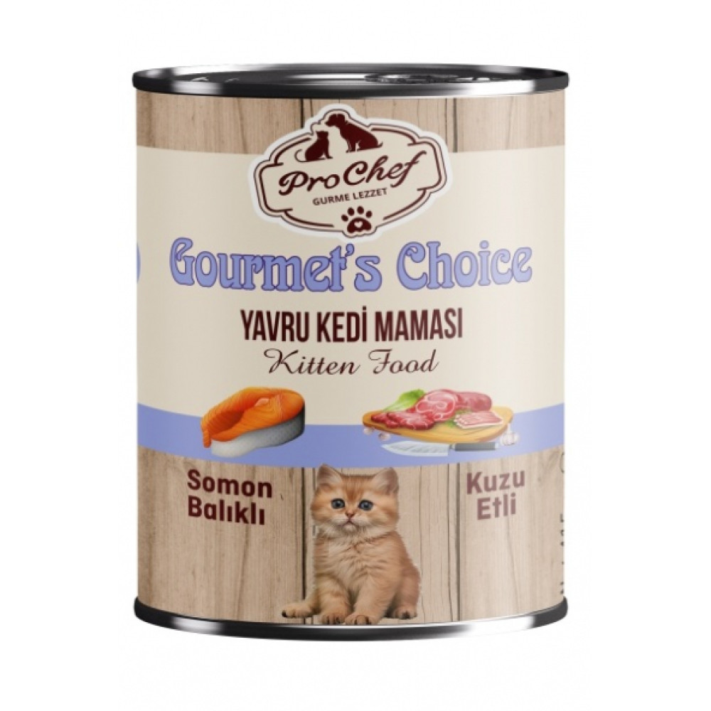 Prochef 24 Adet Gourmet's Choice Yavru Kedi Mamasi ( 415 Gr Somon Balikli & Kuzu Etli Konserve Yas Mama) Evcil Hayvan Ürünleri Fiyatı