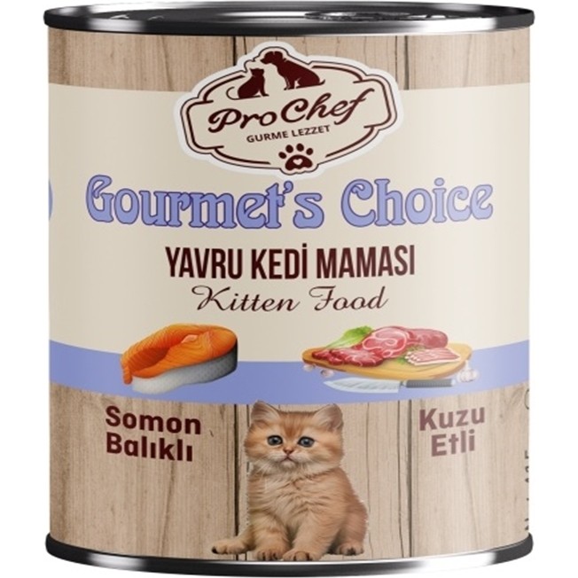Prochef 24 Adet Gourmet's Choice Yavru Kedi Maması | 415 gr Somon Balıklı & Kuzu Etli Konserve Yaş Mama Evcil Hayvan Ürünleri Fiyatı