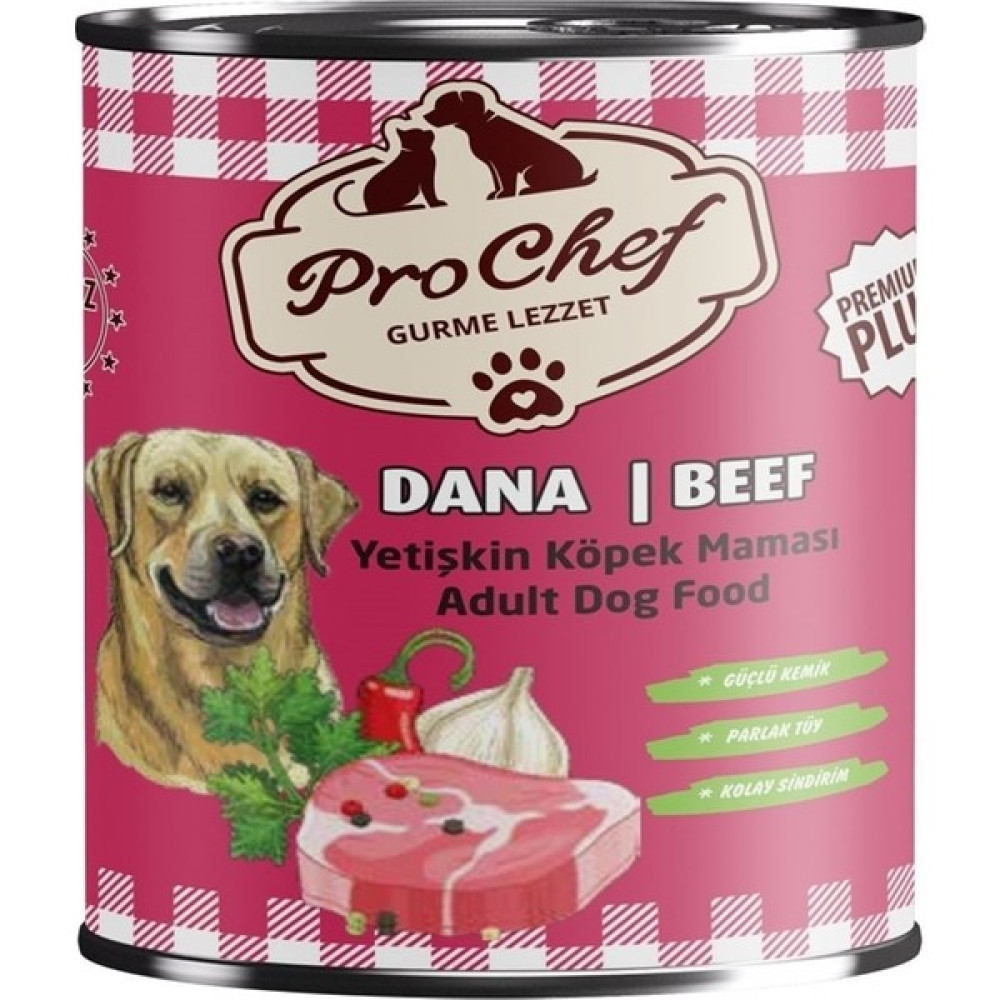 Prochef 24 Adet Premium Plus Yetişkin Köpek Maması | 415 gr Dana Etli Konserve Yaş Mama Evcil Hayvan Ürünleri Fiyatı