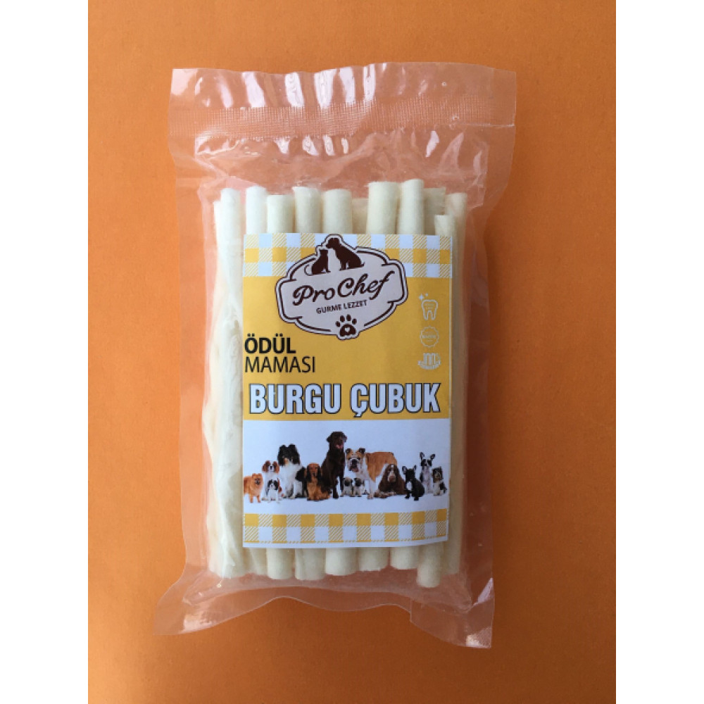 Prochef 25 Adet Beyaz Burgu Cubuk 125 Gr Kopek Kemigi & Odul Mamasi ( Dogal Sigir Derisi) Evcil Hayvan Ürünleri Fiyatı