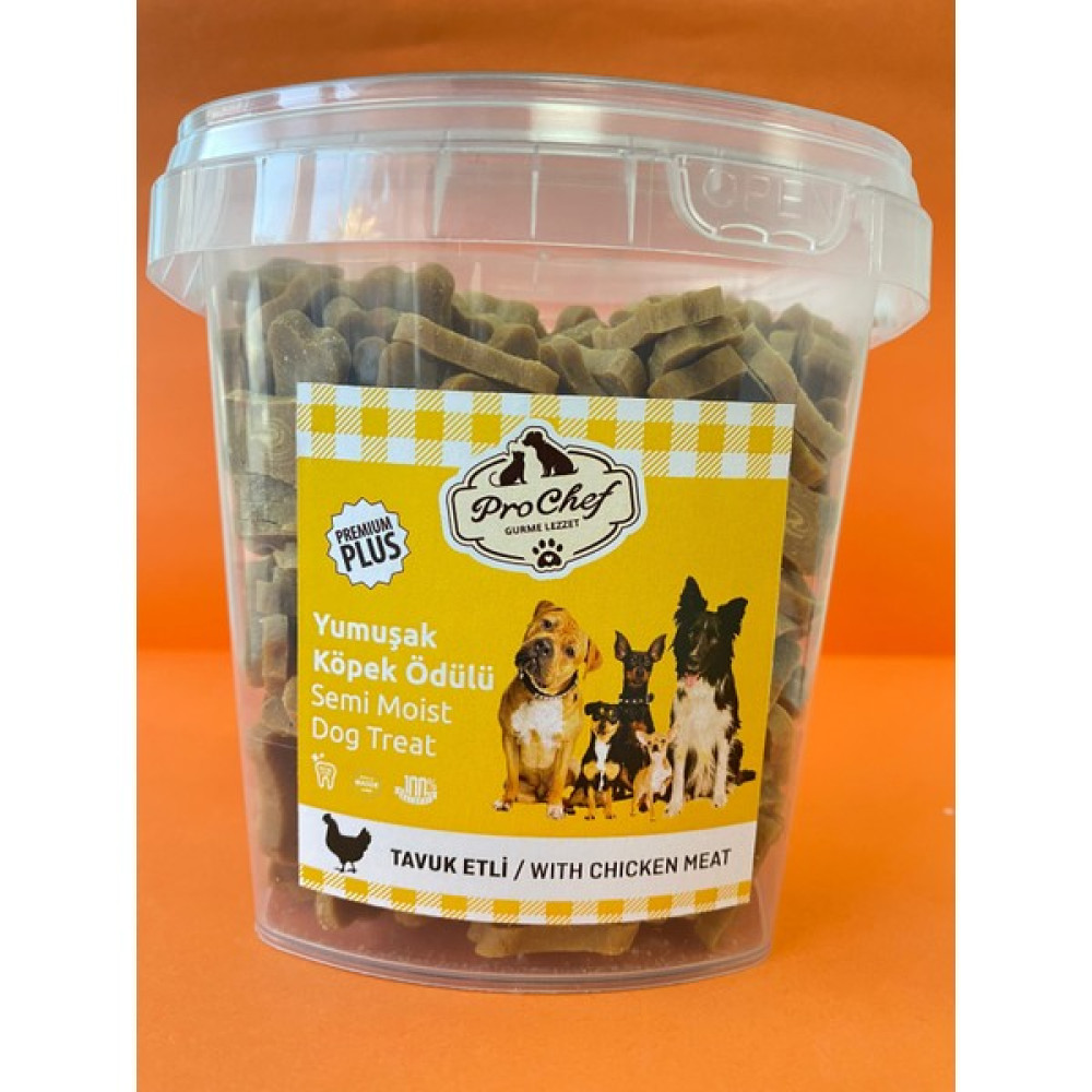 Prochef 400 gr Tavuk Etli Premium Plus Köpeklerin Eğitimi Için Yarı Yumuşak Köpek Ödül Maması 400GR-TAVUK-PREMIUM-PLUS-YUMUŞAK Evcil Hayvan Ürünleri Fiyatı