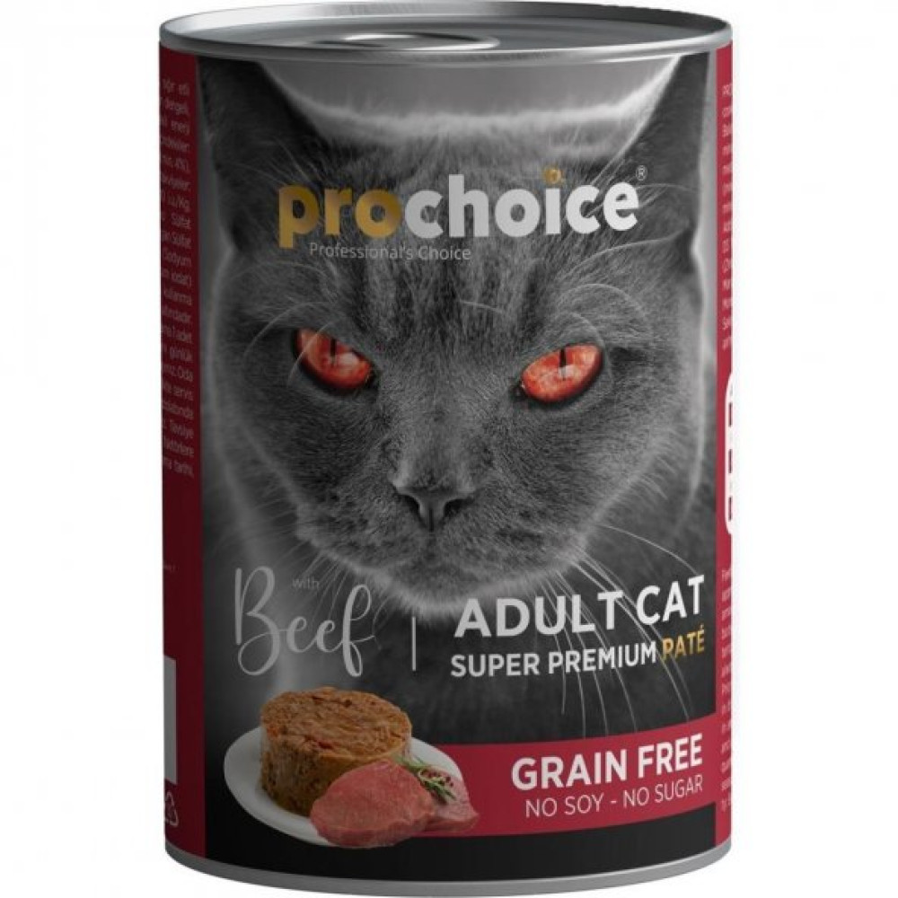 Prochoice Sığır Etli Pate Konserve Yetişkin Kedi Maması 400 G Evcil Hayvan Ürünleri Fiyatı