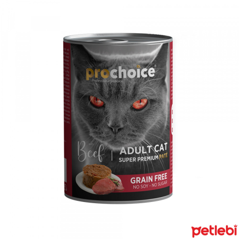 ProChoice Sığır Etli Şekersiz Tahılsız Ezme Yetişkin Kedi Konservesi 400gr Evcil Hayvan Ürünleri Fiyatı