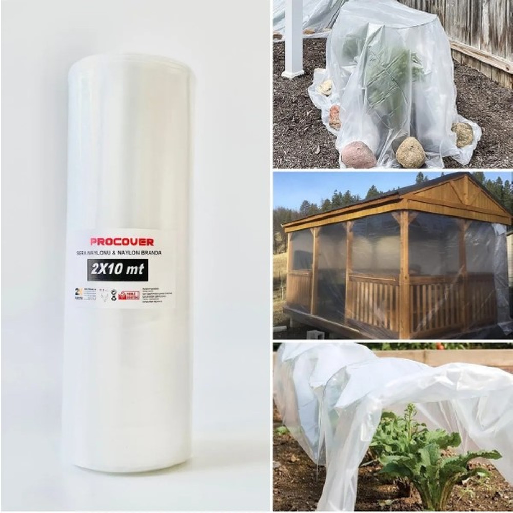 Procover Naylon Branda En 2 Metre x Boy 10 Metre 1. Kalite Kalın Orjinal Şeffaf Motorsiklet Brandaları Fiyatı