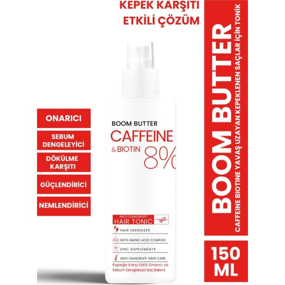 Procsin Boom Butter Caffeine Biotine Yavaş Uzayan Kepeklenen Saçlar İçin Tonik 150 ml Saç Bakım Maskeleri & Serumlar & Spreyler Fiyatı