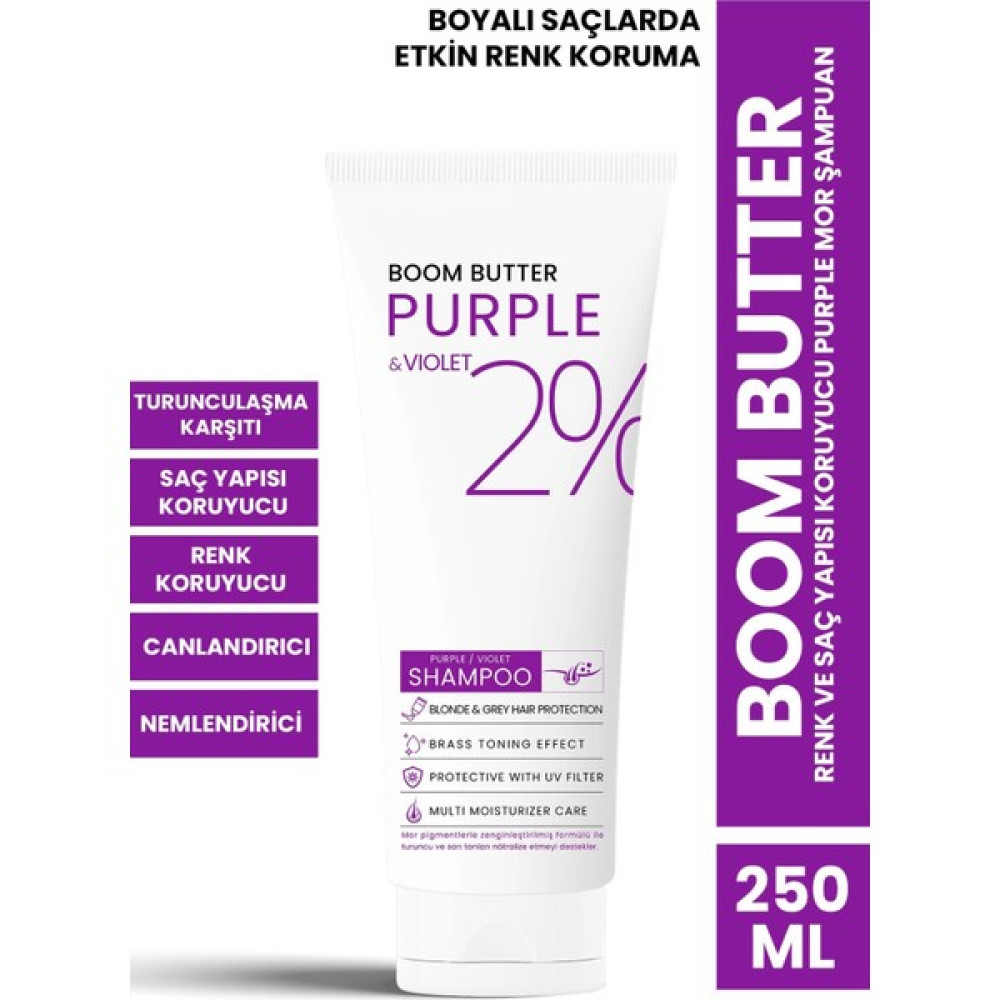 Procsin Boom Butter Renk Ve Saç Yapısı Koruyucu Purple Mor Şampuan 250 Ml Şampuan ve Saç Kremi Fiyatı