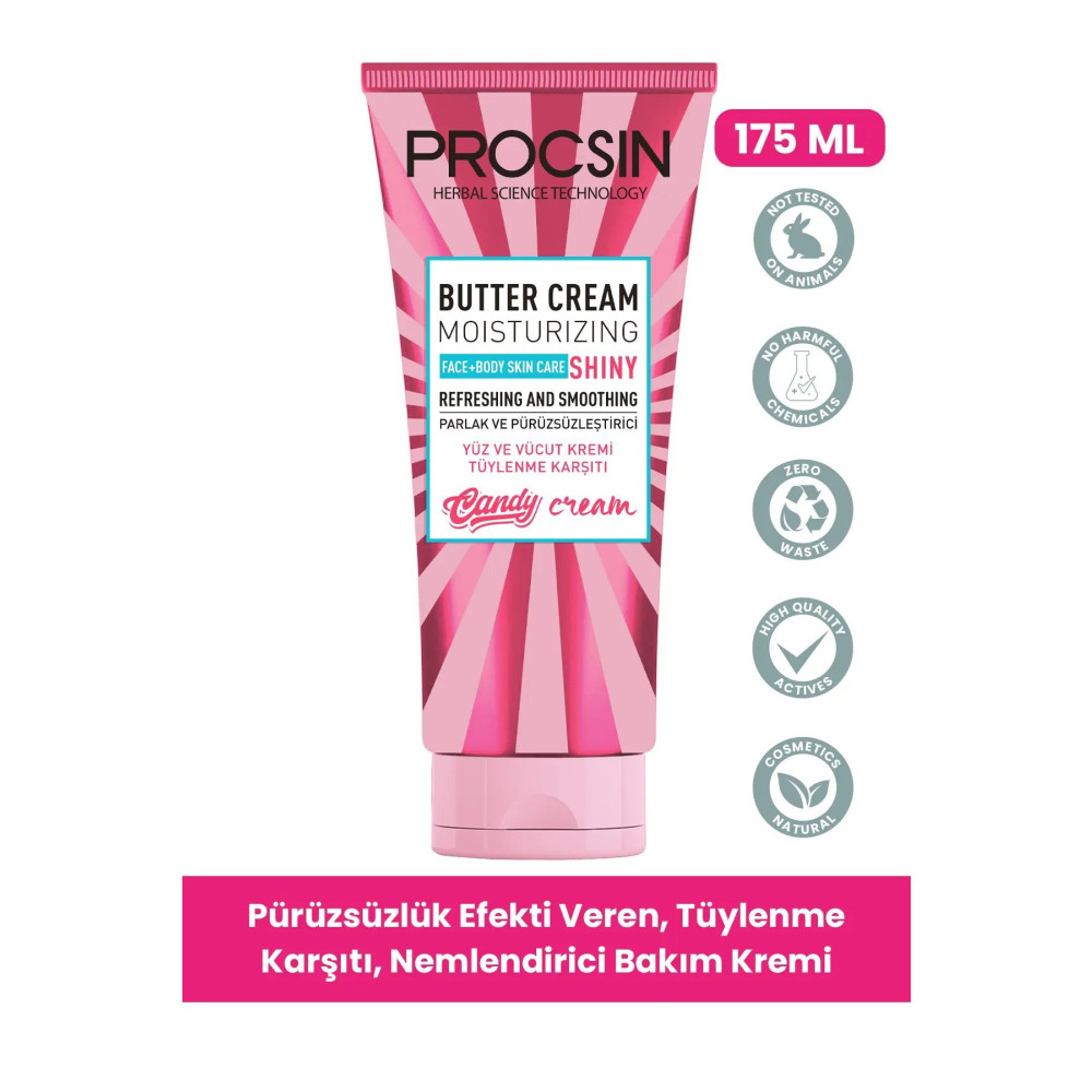 PROCSIN Butter Cream Tüy Azaltıcı Ve Pürüzsüzlük Efekti Veren Günlük Nemlendirici 175 ml Cilt ve Yüz Bakımı Fiyatı
