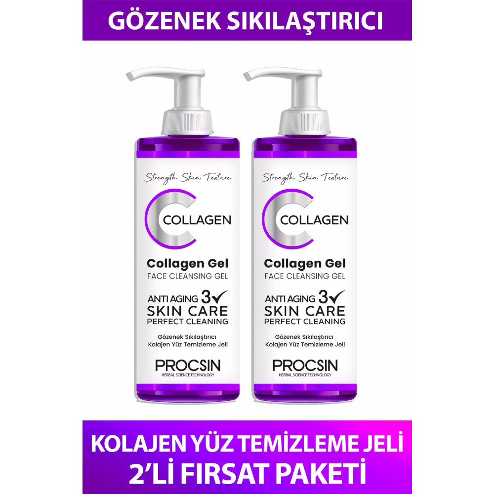 PROCSIN Gözenek Sıkılaştırıcı Kolajen Jel İkili Fırsat Paketi Cilt Temizleme ve Peeling Fiyatı
