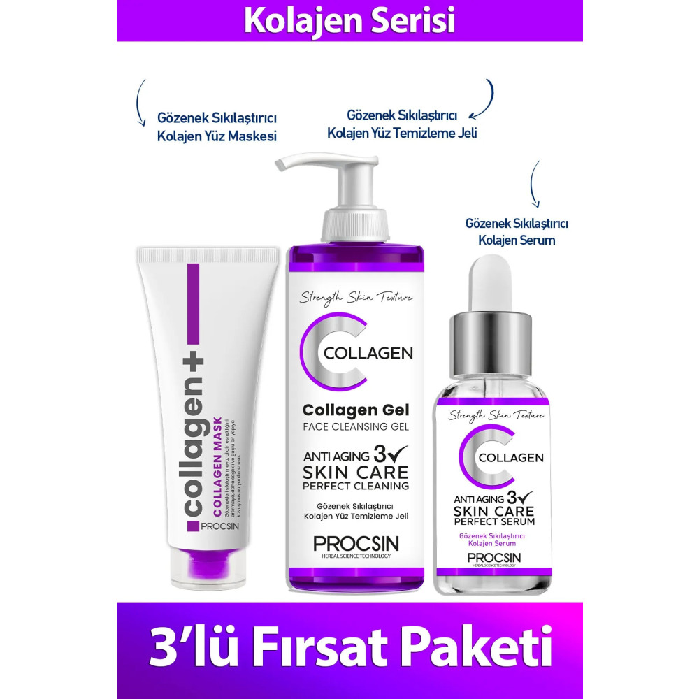 PROCSIN Gözenek Sıkılaştırıcı Kolajen Seti Cilt ve Yüz Bakımı Fiyatı