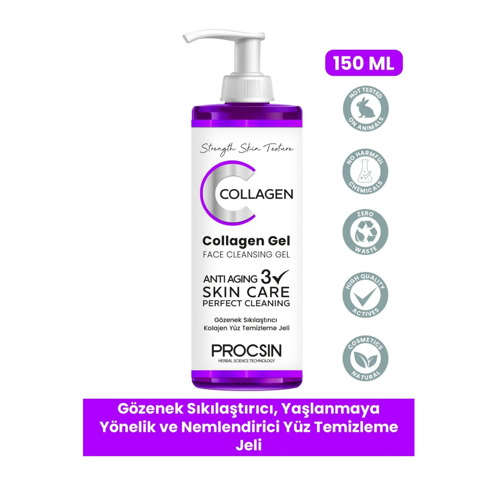 PROCSIN Gözenek Sıkılaştırıcı Kolajen Yüz Temizleme Jeli 150 ML Cilt Temizleme ve Peeling Fiyatı