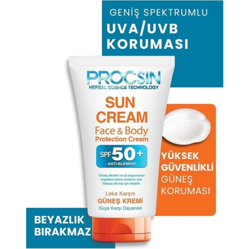 Procsin Güneş Koruyucu Krem 50ML SPF50+ Güneş Kremleri ve Losyonları Fiyatı
