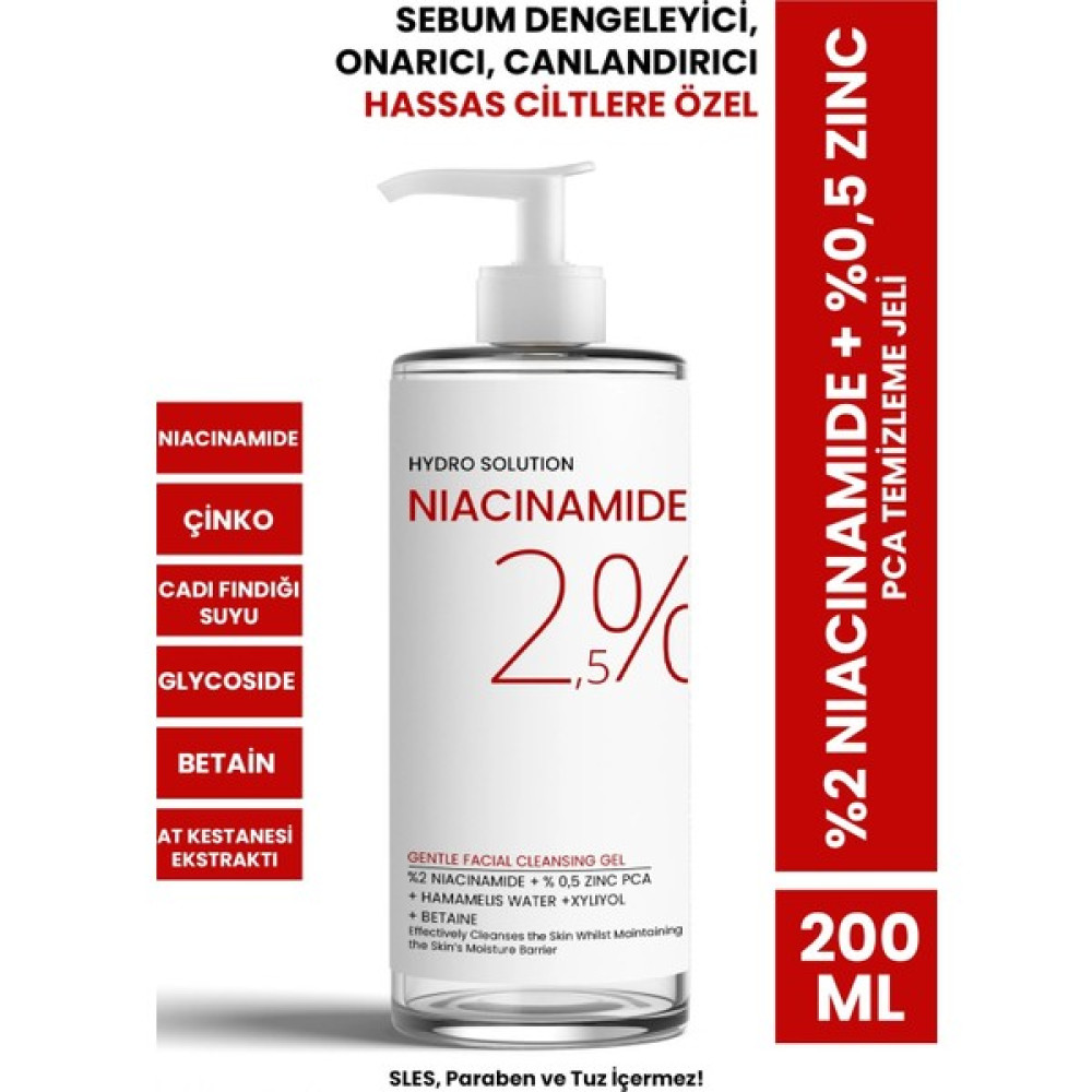 Procsin Hydro Solution %2 Niacinamide + %0,5 Zinc Pca Temizleme Jeli 200 ml Cilt Temizleme ve Peeling Fiyatı