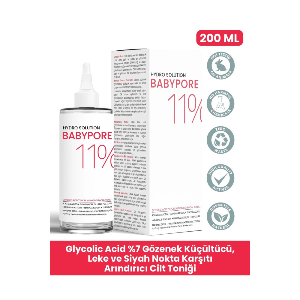 PROCSIN Hydro Solution Babypore Gözenek Sıkılaştırıcı ve Canlandırıcı %7 Glikolik Asit Ginseng Tonik Cilt ve Yüz Bakımı Fiyatı