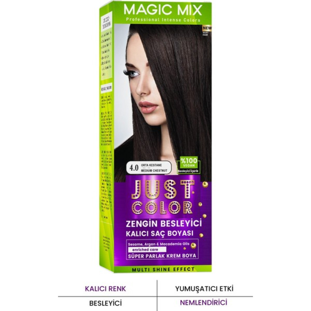 PROCSIN Magic Mix COLOR KIT Parlak ve Canlı 4.0 ORTA KESTANE Kalıcı Saç Boyası Saç Boyası Fiyatı