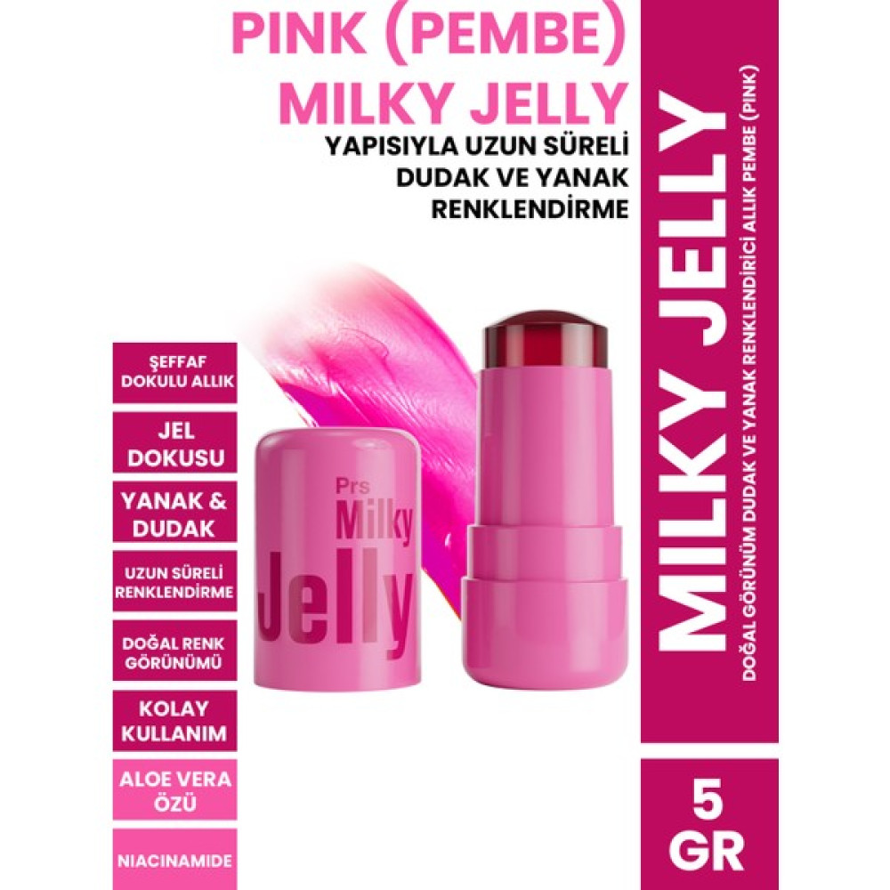 Procsın Milky Jelly Doğal Görünüm Dudak ve Yanak Renklendirici Allık Pembe (Pink) 5 gr Allık Fiyatı