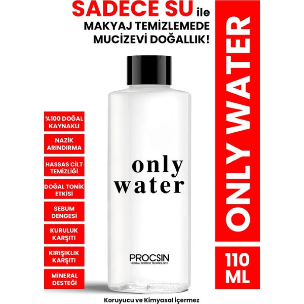 PROCSIN Only Water (%100 SU) Doğal Cilt ve Makyaj Temizleyici Cilt Temizleme ve Peeling Fiyatı