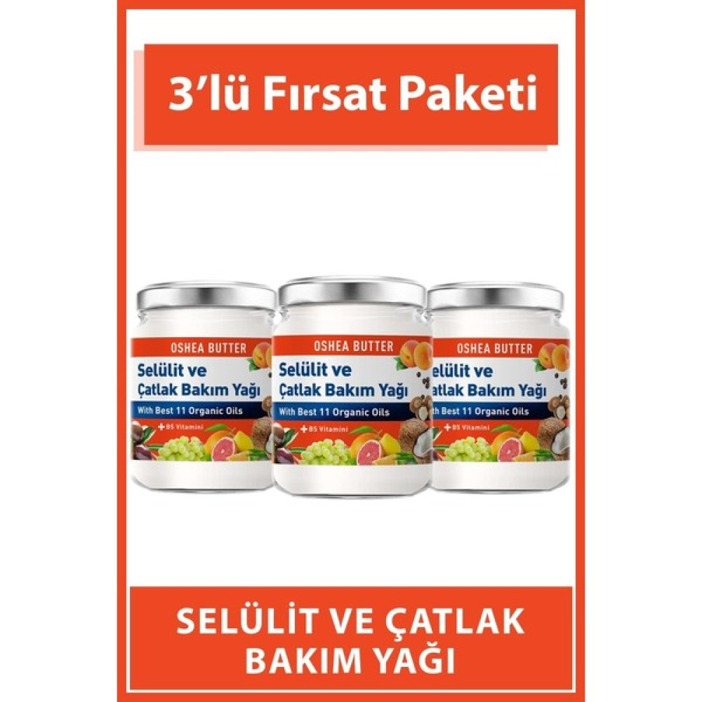 PROCSIN Oshea Butter Selülit ve Çatlak Yağı Üçlü Paket Vücut Sıkılaştırıcı ve İncelticiler Fiyatı
