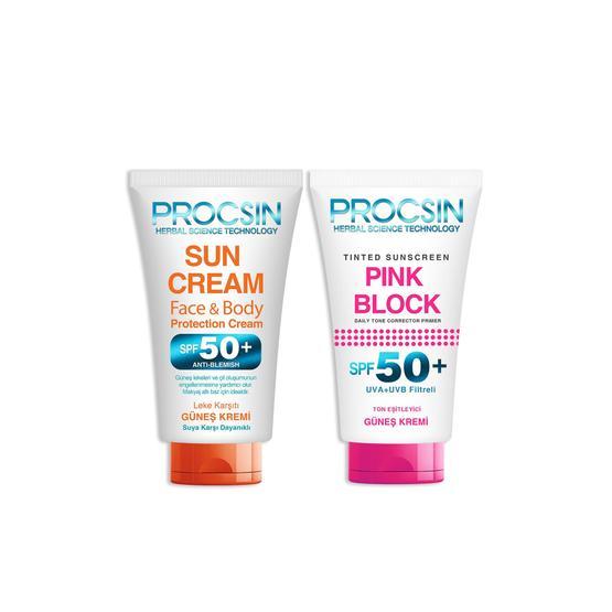 Procsin Pink Block Leke Karşıtı Güneş Bakım Paketi Güneş Kremleri ve Losyonları Fiyatı
