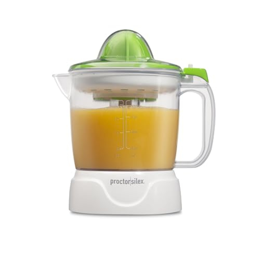 Proctor Silex Juicer Electric Citrus Juicer Machine, 34 oz., for Orange, Lemon, Grapefruit Juice, White and Green (66340) Juicers Fiyatı