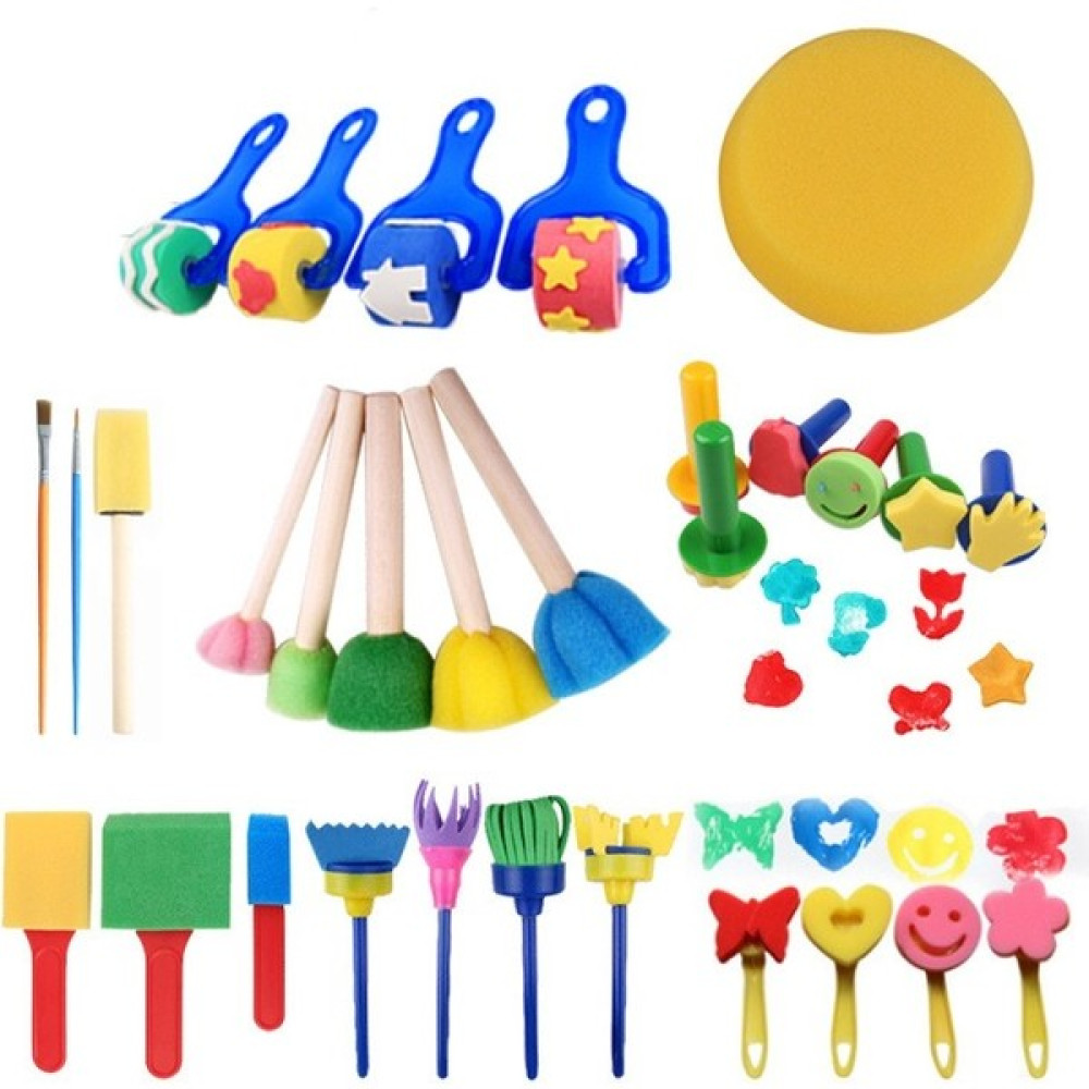Prodigy Toy Çocuk Boyama Fırçası 30 Parça Set (Yurt Dışından) - Mavi Fırça Fiyatı