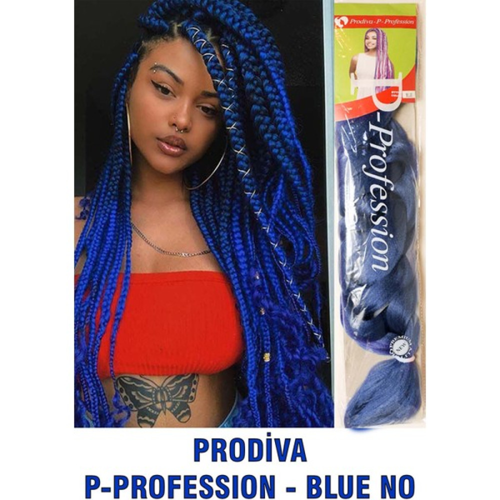 Prodiva Sentetik Örgülük Saç,Afrika Örgüsü,Twist Örgü,Rasta Saçı Blue - 10 Saç Bakımı Fiyatı