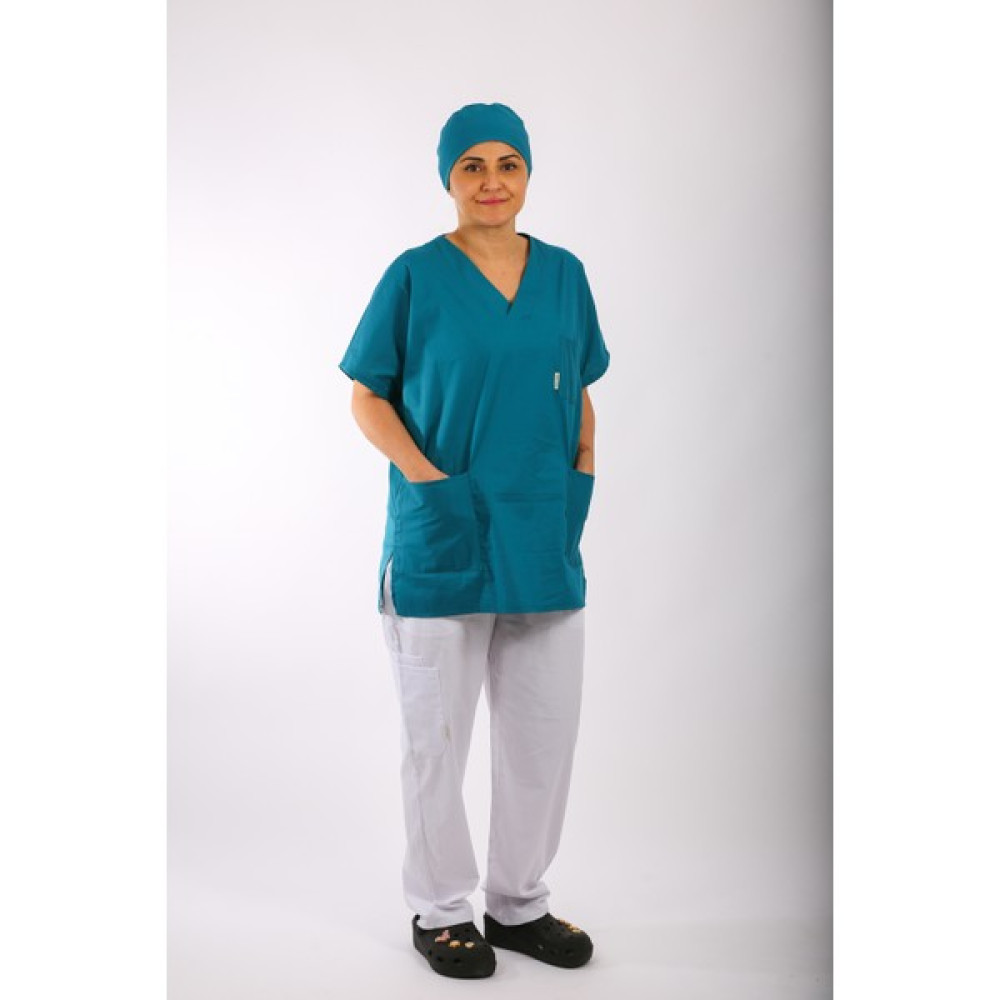 Product Atelier Yeşil Medikal Likralı Doktor Hemşire Üst Üniforma Scrubs Üst Üniforma Cerrahi Hastane - Cerrahi Yeşil - L Oto Boyaları Fiyatı