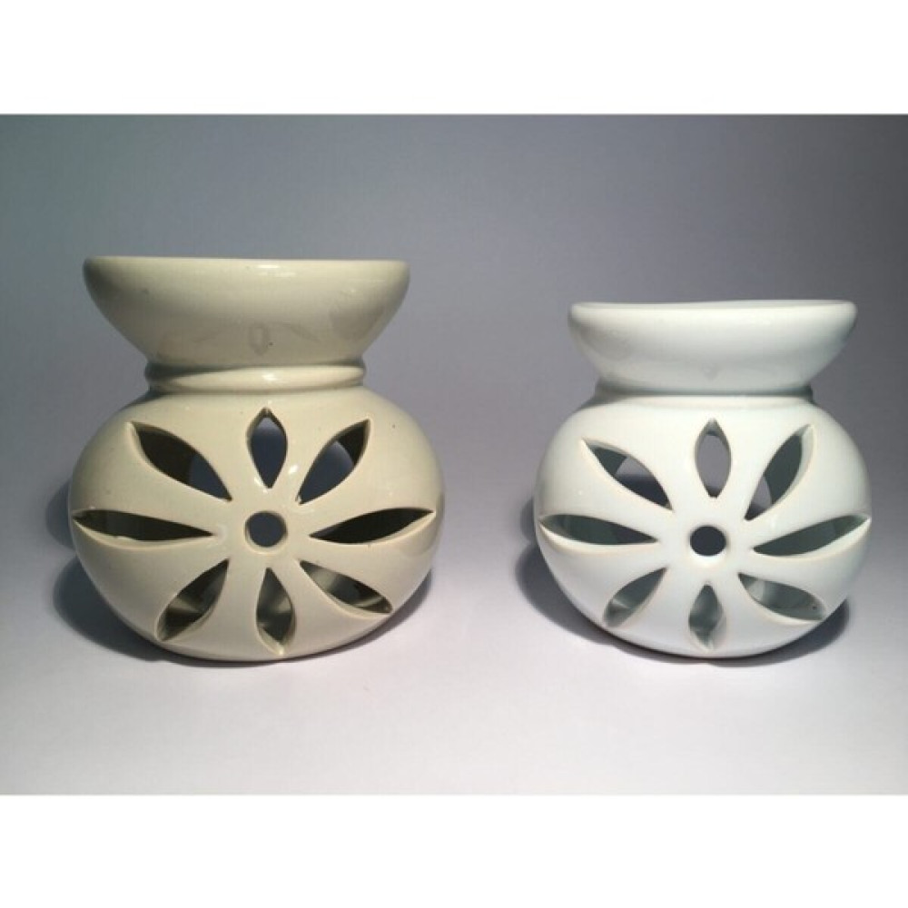 Productsmart 2li Set Bej Beyaz Seramik Lotus Buhurdanlık Mumluk Tealight Mumluk Şamdan Fiyatı