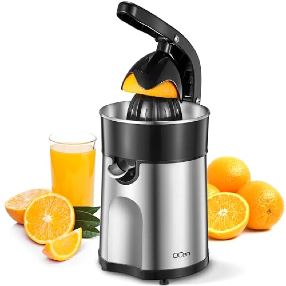 Professional Brushed Stainless Steel Electric Citrus Juicer, 2 Interchangeable Cones for Orange, Lemon & Grapefruit, Easy Clean, Durable Design & Effortless Operation Juicers Fiyatı