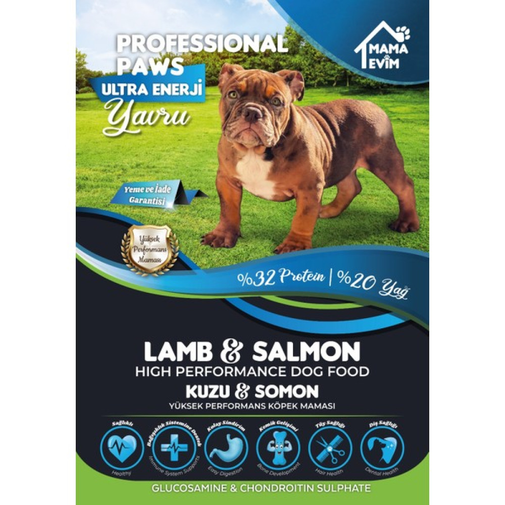 Professional Paws Ultra Enerji Kuzulu & Somonlu Yavru Köpek Maması 15KG - paket Evcil Hayvan Ürünleri Fiyatı