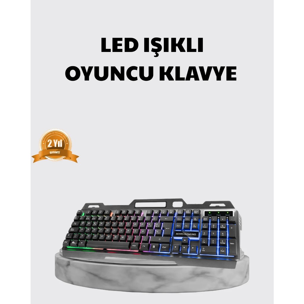 Profesyonel RGB Işıklı Oyuncu Klavye Mouse Seti Dayanıklı Gövde Türkçe Q Dpı Ayarlı Klavye - Mouse Fiyatı