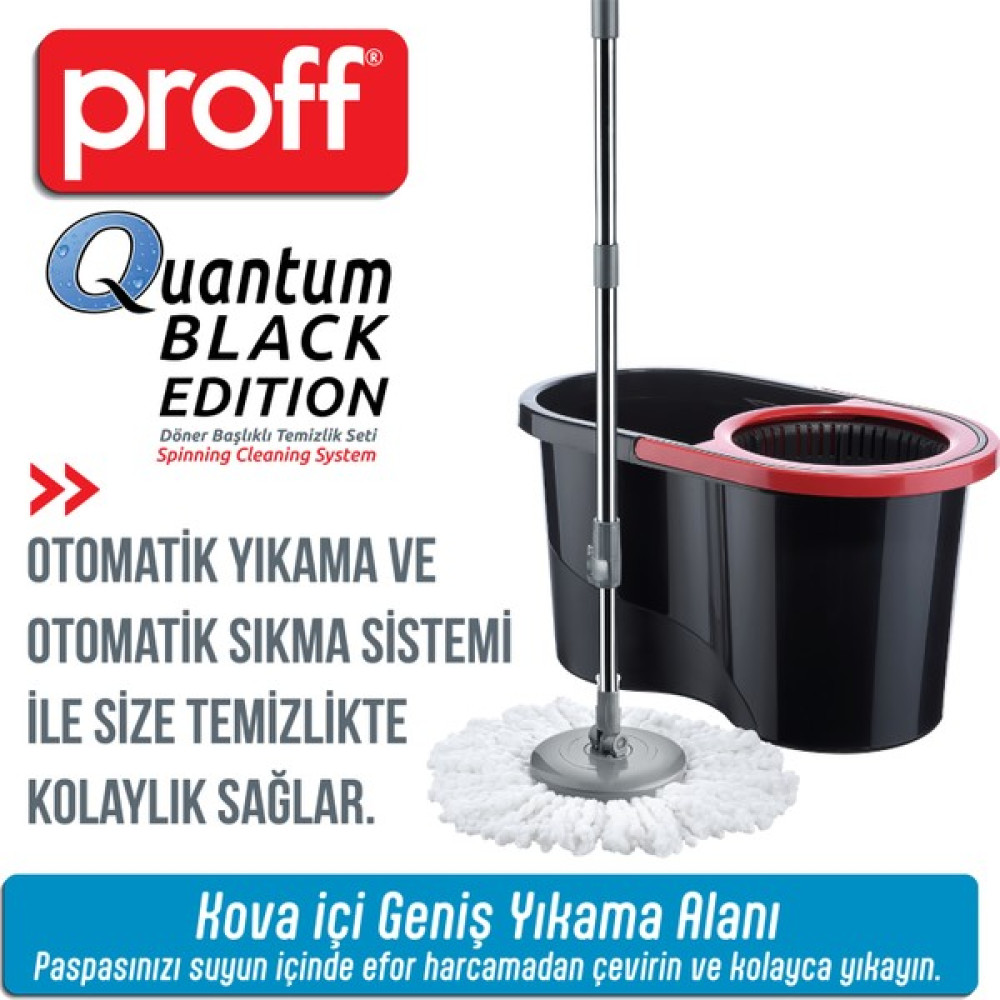 Proff Quantum Black Edition Microfiber Mop Temizlik Seti Dış Mekan & Bahçe Oyuncakları Fiyatı