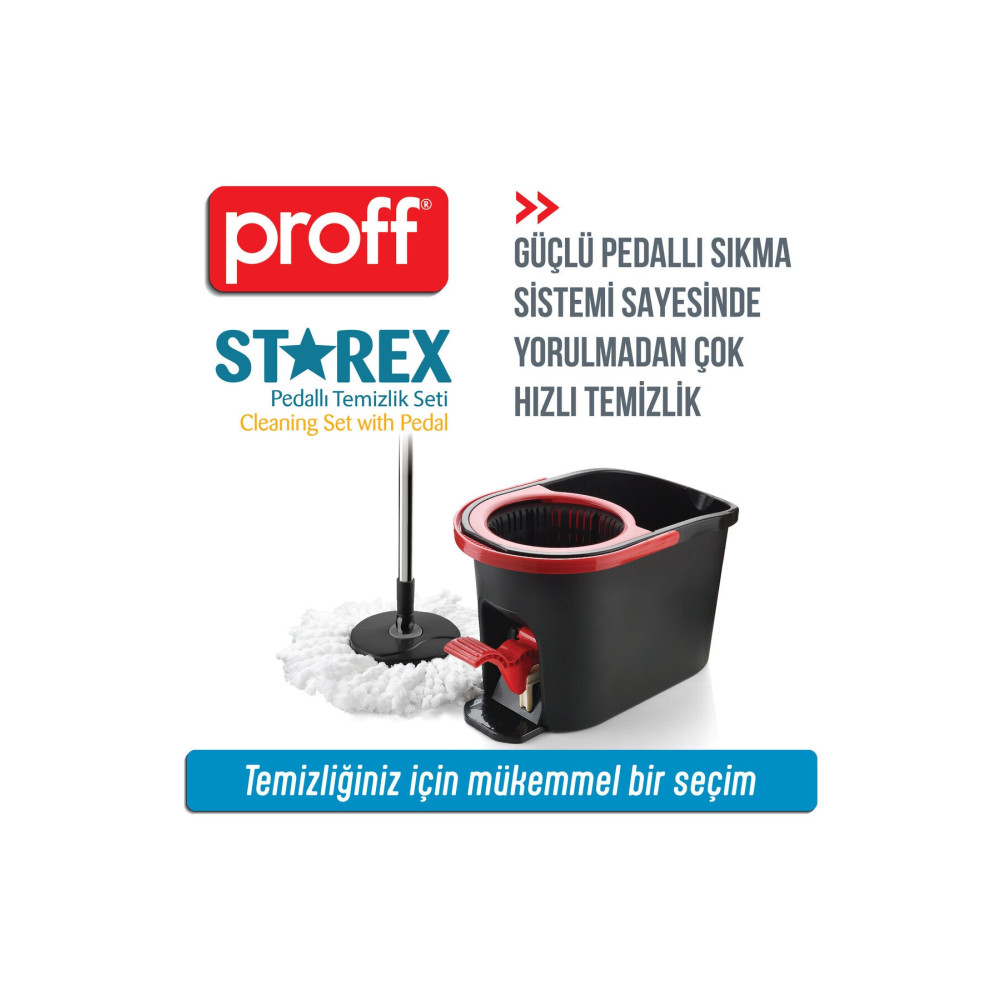 Proff Starex Pedallı Ve Mikrofiber Moplu Temizlik Seti Deterjan ve Temizlik Ürünleri Fiyatı