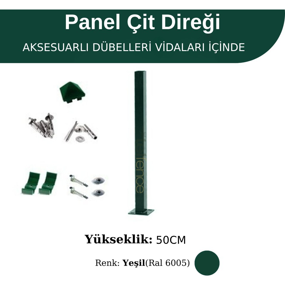 Profil Direk 50 cm - Çim Çit Direği Panel Çit Direği 2 Adet - Yeşil Diğer Fiyatı