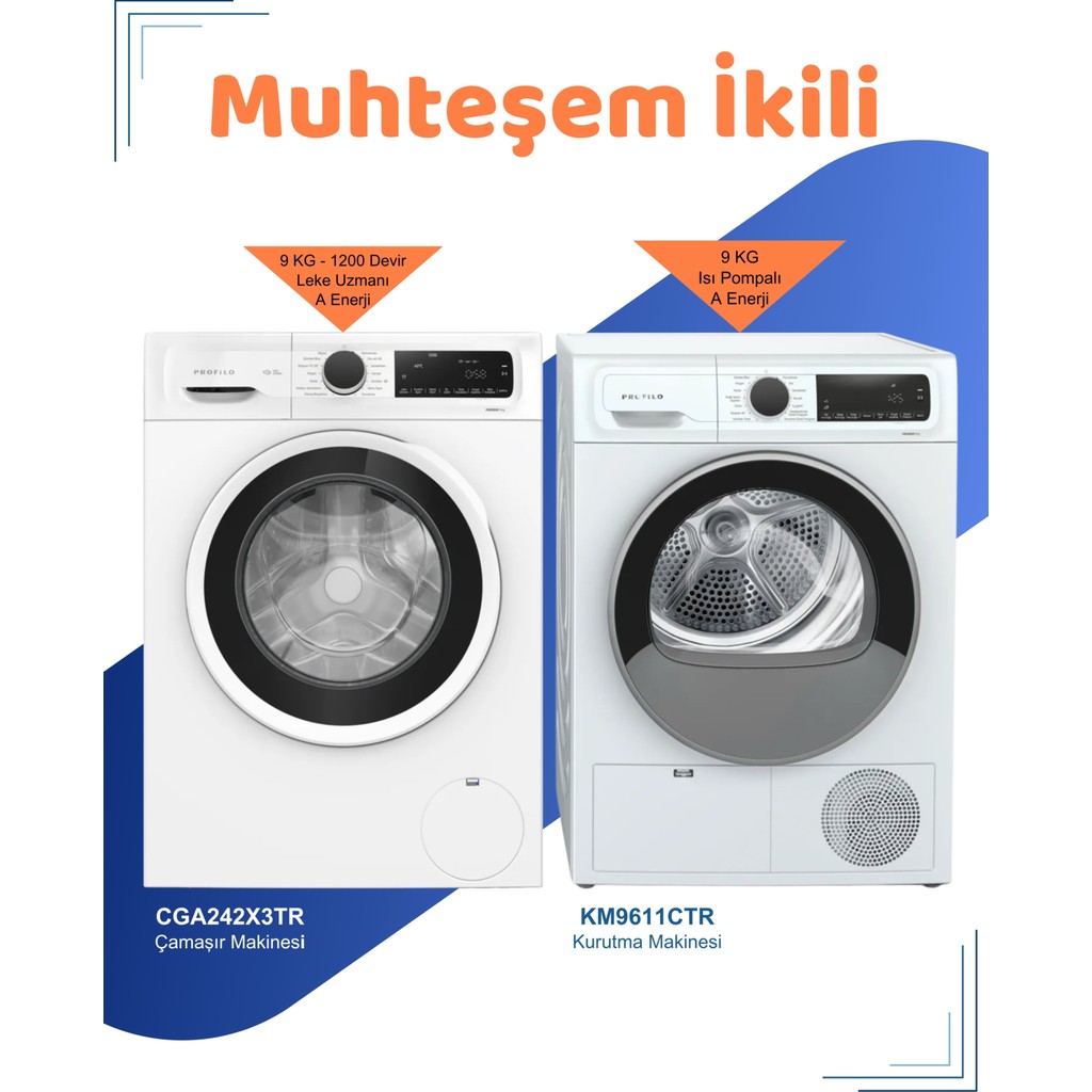 Profilo 2'li Avantajlı Set ( CGA242X3TR - KM9611CTR ) Diğer Fiyatı