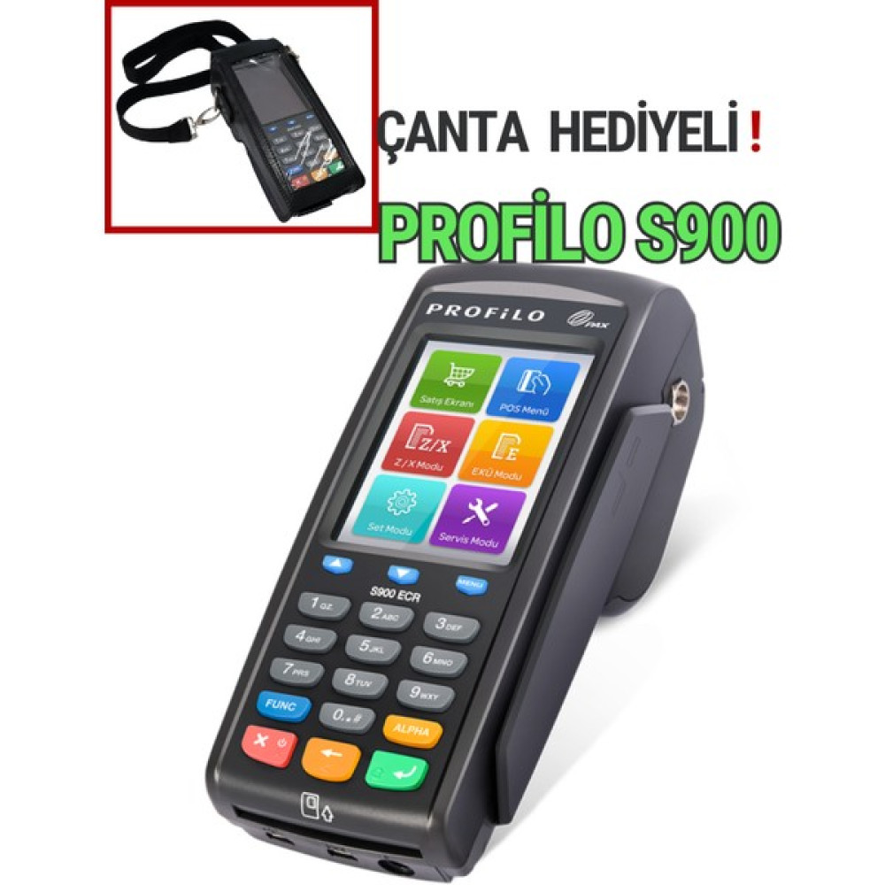 Profilo S900 Ecr Yazar Kasa Pos Temassız Ödeme Özellikli + Çanta Yazarkasa Fiyatı