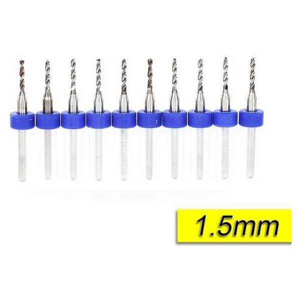 Profisher Pcb Mikro Karbür Cnc Matkap Ucu 10LU Set 1,50MM Tungsten 18 Shank - 1.50 mm Matkaplar Fiyatı