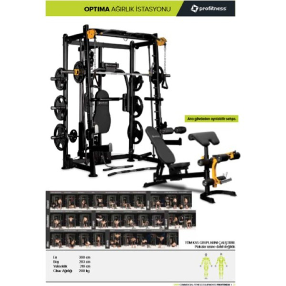Profitness Optima Çalışma Istasyonu Kondisyon Aletleri Fiyatı