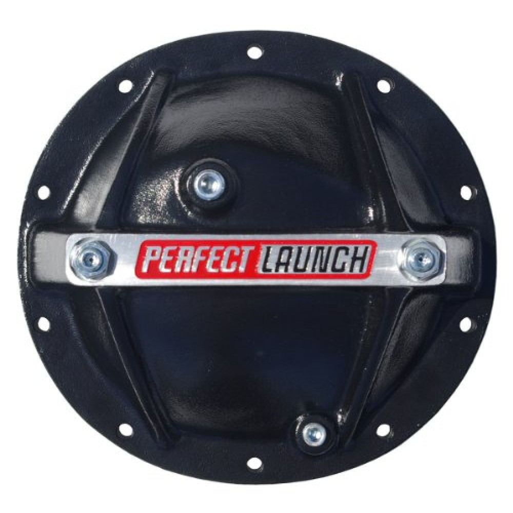 Proform 66668 Black Aluminum Differential Cover with Perfect Launch Logo and Bearing Cap Stabilizer Bolts for GM