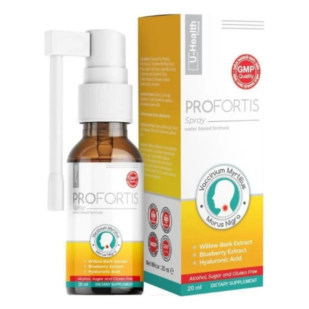 Profortis Spray U-Health 20 ml Boğaz Spreyi Ağız Gargara ve Spreyi Fiyatı