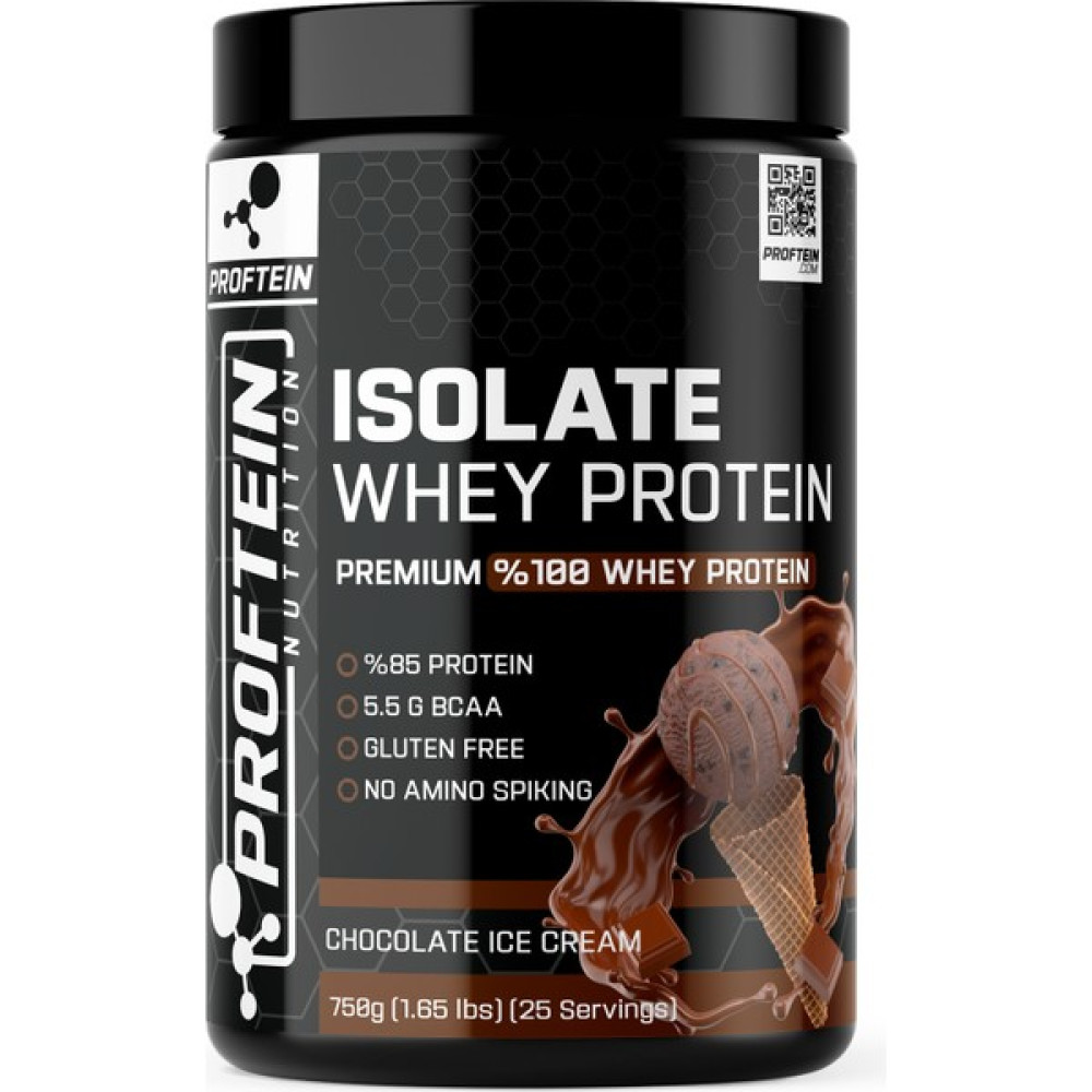 Proftein Whey Isolate 750 gr 25 Servis Chocolate Ice Cream + Shaker ve 2 Adet Tek Kullanımlık Pre-Workout Protein Tozları Fiyatı