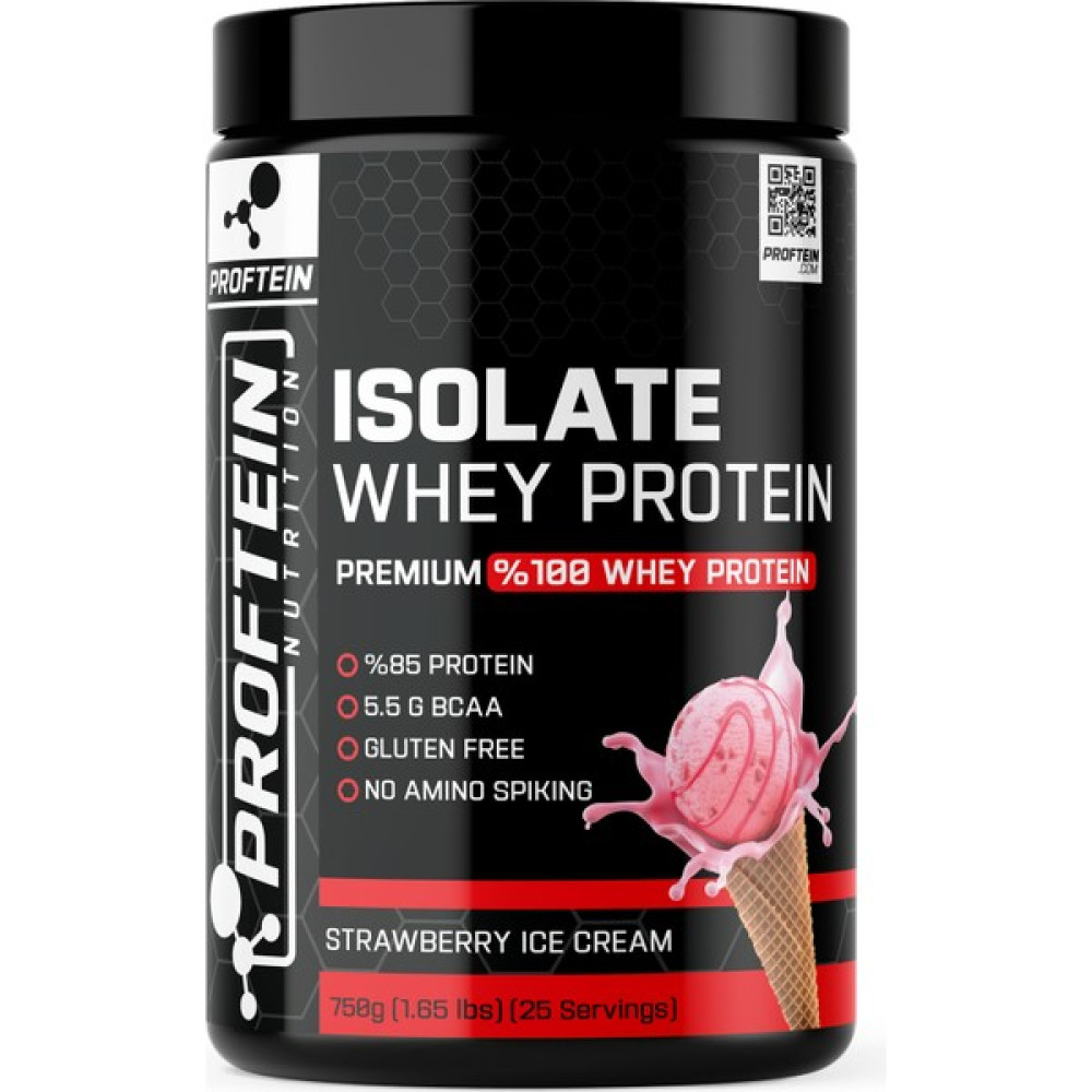 Proftein Whey Isolate 750 gr 25 Servis Strawberry Ice Cream + Shaker ve 2 Adet Tek Kullanımlık Pre-Workout - Çilek Protein Tozları Fiyatı