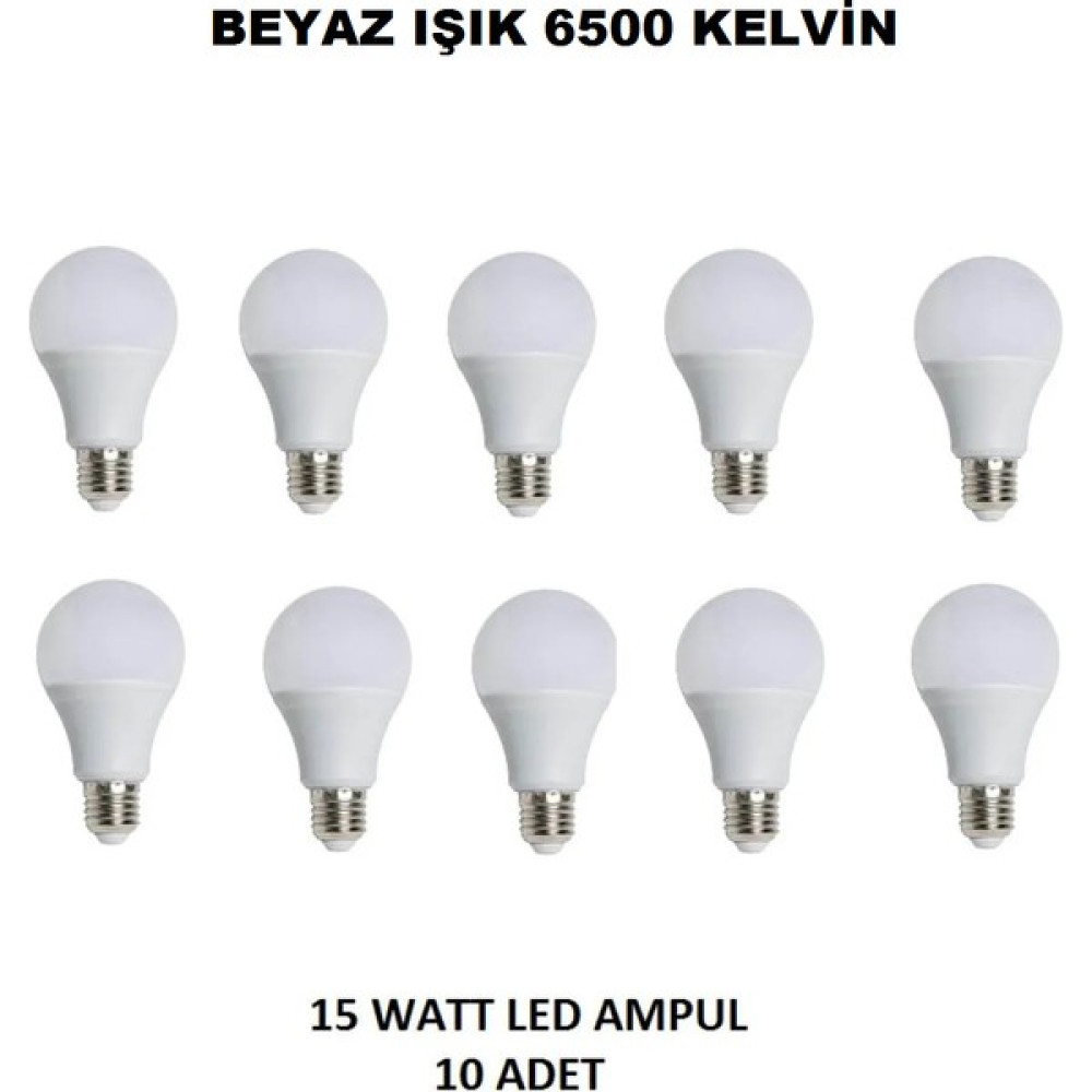 Proich 15 Watt LED Ampul E27 Duy 1350 Lm Beyaz Işık 10 Adet - 10 - 20 W Led Aydınlatmalar Fiyatı